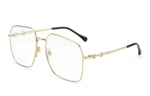 GUCCI Alloy Square очки Unisex Gold