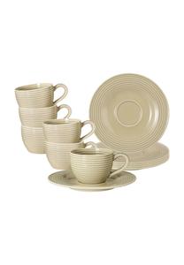 Бежевые кофейные чашки с блюдцами Beat Color Glaze 100 мл 6 шт Beat Seltmann Weiden