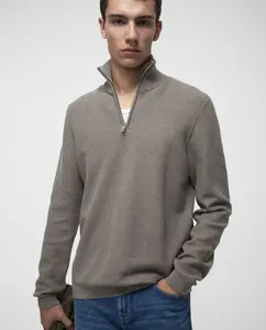 Кофта на молнии, структура Sfera, светло-коричневый