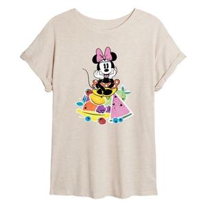Футболка Minnie Mouse Juniors с изображением фруктов большого размера Disney, бежевый