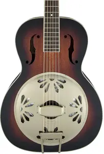 Гитара Gretsch G9241 Alligator Biscuit с резонатором и круглой грифом, с звукоснимателем Fishman Nashville, двухцветный винтажный солнцестойкий окрас