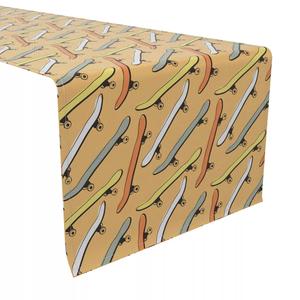 Дорожка для стола, 100 % хлопок, 16x108 дюймов, графика для скейтборда.