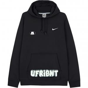 Nike Мужская толстовка Club с капюшоном, черная, средней толщины