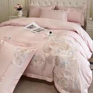 LUOLAI HOME Комплект постельного белья, 180 см, 4 предмета, Like A Dream, розовый