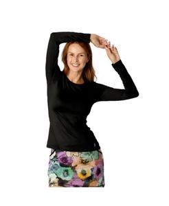 Женская теннисная рубашка с длинным рукавом UV Colors Sofibella, Black