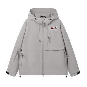 Куртка Unisex Hooded Moderate Pilot WARRIOR, concrete серый (diy badge)