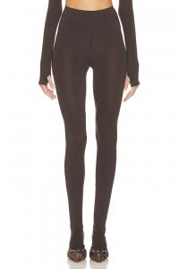 Леггинсы Norma Kamali Legging With Footie, цвет Chocolate