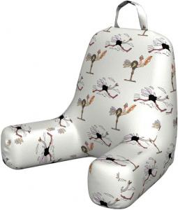 Чехол для подушки для чтения Ambesonne с изображением страуса, красочный мультяшный рисунок с различными забавными персонажами, мягкая набивная наволочка для кровати, маленький размер, многоцветный., Multicolor