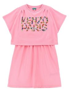 Платье-футболка Kenzo Kids, розовый
