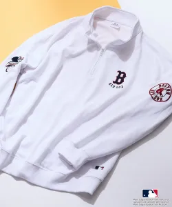 MLB/(M) Флисовая кофта с нашивками, половинная молния