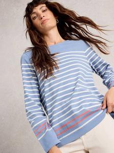 Хлопковая рубашка с длинными рукавами в полоску Willow White Stuff