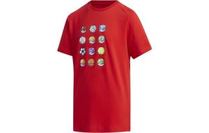 Детская футболка Adidas, красный