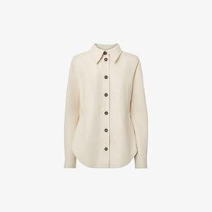 Кожаная рубашка узкого кроя Kelly Whistles, бежевый