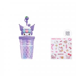 Кружка стеклянная Kuromi My Melody с 3D-эффектом, 500 мл Sanrio, Kuromi[Free Hello Kitty Sticker Included]