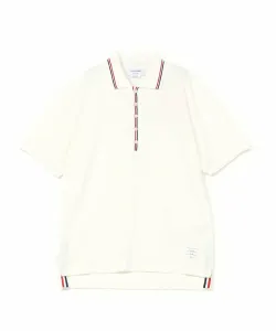 Поло с коротким рукавом и ребристыми манжетами