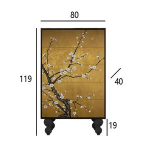 Yu Senyi Комод 80х119х40 см для гостиной и спальни из массива дерева, настенный, в винтажном стиле