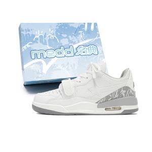 Низкие кроссовки для скейтбординга, увеличивающие рост, унисекс-бокс Medd, Light Gray (High-Top)