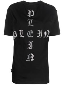 Philipp Plein футболка Gothic Plein с кристаллами, черный