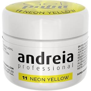 Профессиональный дизайн ногтей, баночки с гель-краской 4G 11, неоновый желтый цвет, Andreia