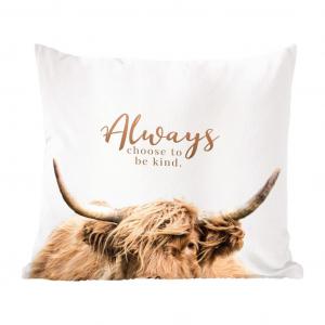Декоративная подушка MuchoWow Диванная подушка Декоративная подушка для гостиной 60 x 60 см Шотландский горец - Пословицы - Животные - Чехол на подушку - Хлопчатобумажная ткань - Декоративные наволочки