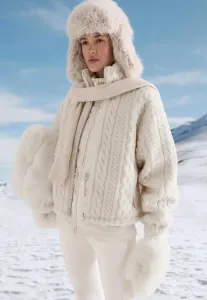 Варежки на шнурке Oysho, Beige