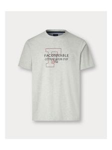 Футболка с принтом FAçONNABLE серого цвета Faconnable