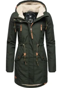 Зимнее пальто Ragwear "Элси", стильная зимняя парка с капюшоном и флисом Тедди, зеленый