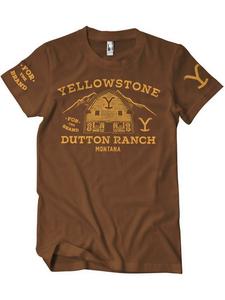 Коричневая футболка yellowstone
