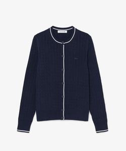 Кардиган крупной вязки, подобранный по цвету