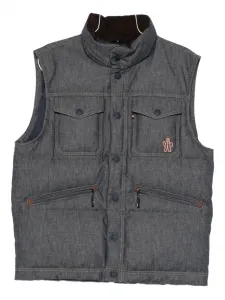 Стёганый жилет с нагрудным карманом Moncler Grenoble, синий