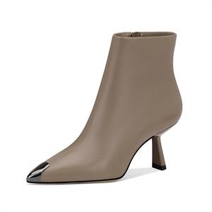 Ботильоны на каблуке 6,5 см женские JESSICA SOPHIA, молочный чай