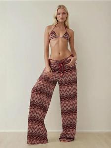 Широкие брюки Hiccup, бургундия