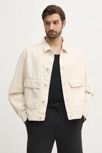 Куртка с добавлением льна Calvin Klein Jeans, бежевый