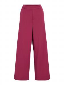 VILA Широкие брюки 'VIVARONE' в винно-красном цвете
