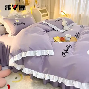 Yalu Комплект постельного белья 1,8 м, 4 предмета: пододеяльник 200x230 см