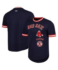Мужская классическая футболка в стиле ретро Boston Red Sox Cooperstown Collection темно-синего цвета Pro Standard, синий