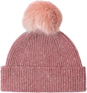 Paul Smith Womens Women's Donegal Pom Pom Beanie, Pink