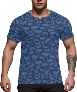 Футболка мужская Cute Blue Whale Ice Silk Quick Dry