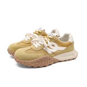 Износостойкие дышащие низкие повседневные туфли для женщин FOXER, Yellow (Mesh)