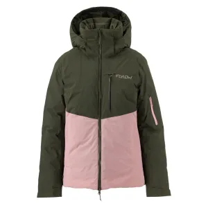 Пуховое пальто Charlie женское Flylow, Evergreen/Dusty Iris