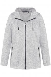 Ulla Popken Худи на молнии в светло-сером цвете
