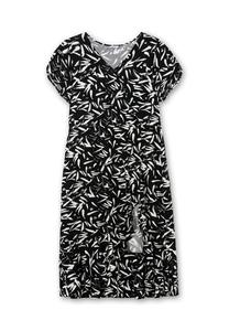 Платье макси с запахом и высоким разрезом Sheego, черный