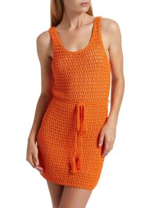 Мини-платье Tomoko с завязками на талии Alice + Olivia, цвет Light Mango