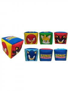 Sonic Мягкая, приятная на ощупь подушка из полиэстера размером 25x25x25 см, разноцветная