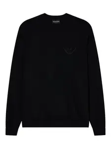 Толстовка с логотипом EMPORIO ARMANI, черный