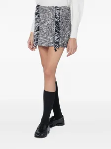 Мини-юбка с бахромой Durazzi Milano, черный