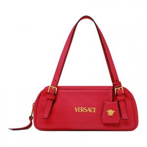 VERSACE Сумка через плечо Tag Lambskin, обычная, женская, красная