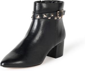 Женские ботильоны The Drop Jessi с боковой молнией и массивным каблуком, Black Studded