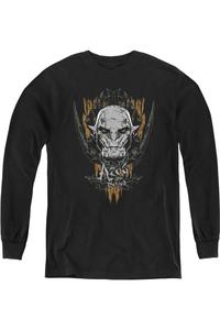 Футболка с длинным рукавом Azog Youth из коллекции Hobbit Gildan, черный