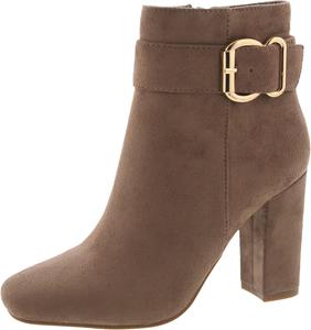 Женские ботильоны TOP Moda на высоком каблуке с пряжкой, Taupe